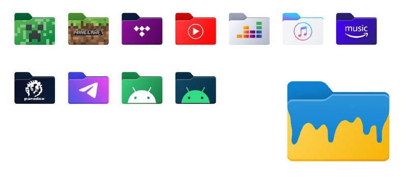 #GitHub #Windows #电脑 📂 Folder11 - Windows 11 自定义目录图标▎项目介绍：一个旨在为 Windows 11 系统提供自定义目录图标的项目，其设计风格与 Windows 11 的现代美学保持一致